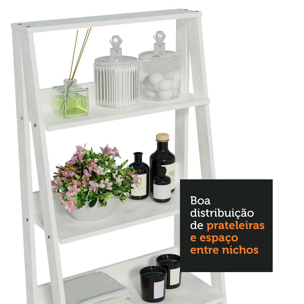 Foto 7 pulgar | Estante Escalera Organizadora Para Baño Londres Blanco
