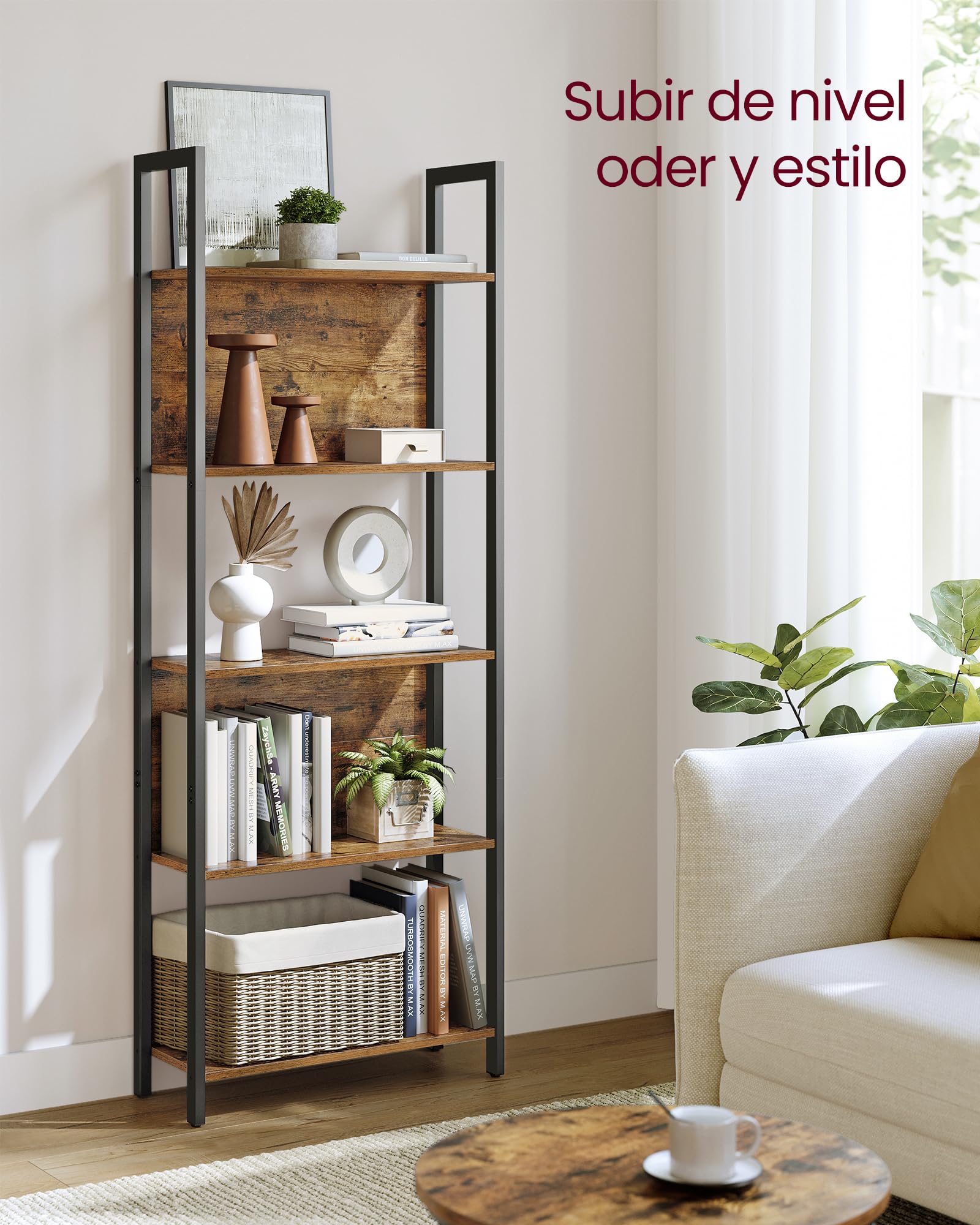 Foto 3 | Estante Vasagle con Estructura de Acero 5 Niveles