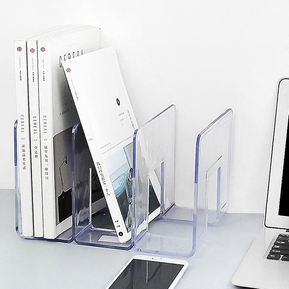 Foto 5 pulgar | Bookends Huoguo, Estantería Acrílica Transparente Con 3 Cuadrículas - Venta Internacional.