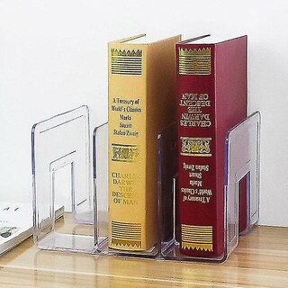 Foto 5 | Bookends Huoguo, Estantería Acrílica Transparente Con 3 Cuadrículas - Venta Internacional.