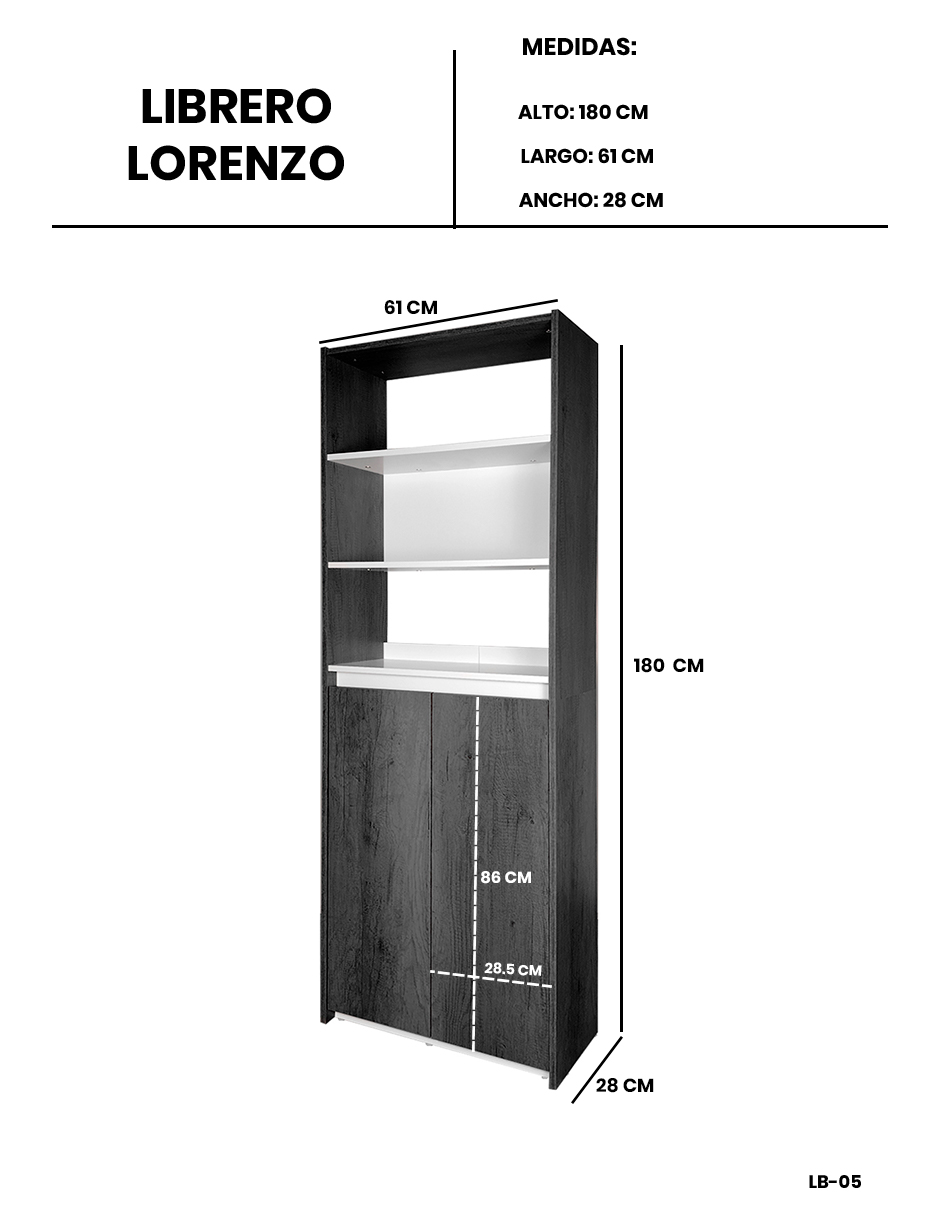 Foto 5 pulgar | Librero Organizador Lorenzo