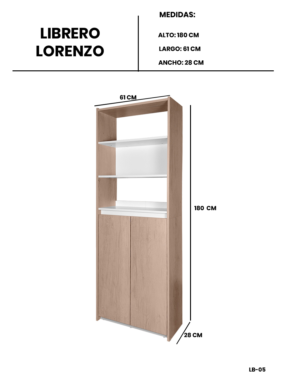 Foto 5 pulgar | Librero Organizador Lorenzo