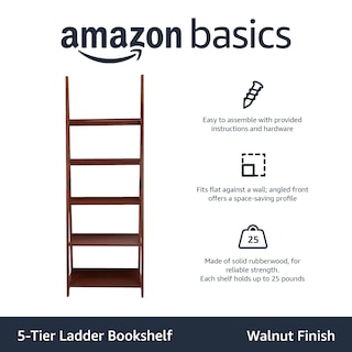 Foto 2 | Organizador De Estantería Amazon Basics, Moderno, 5 Niveles, Nogal - Venta Internacional.