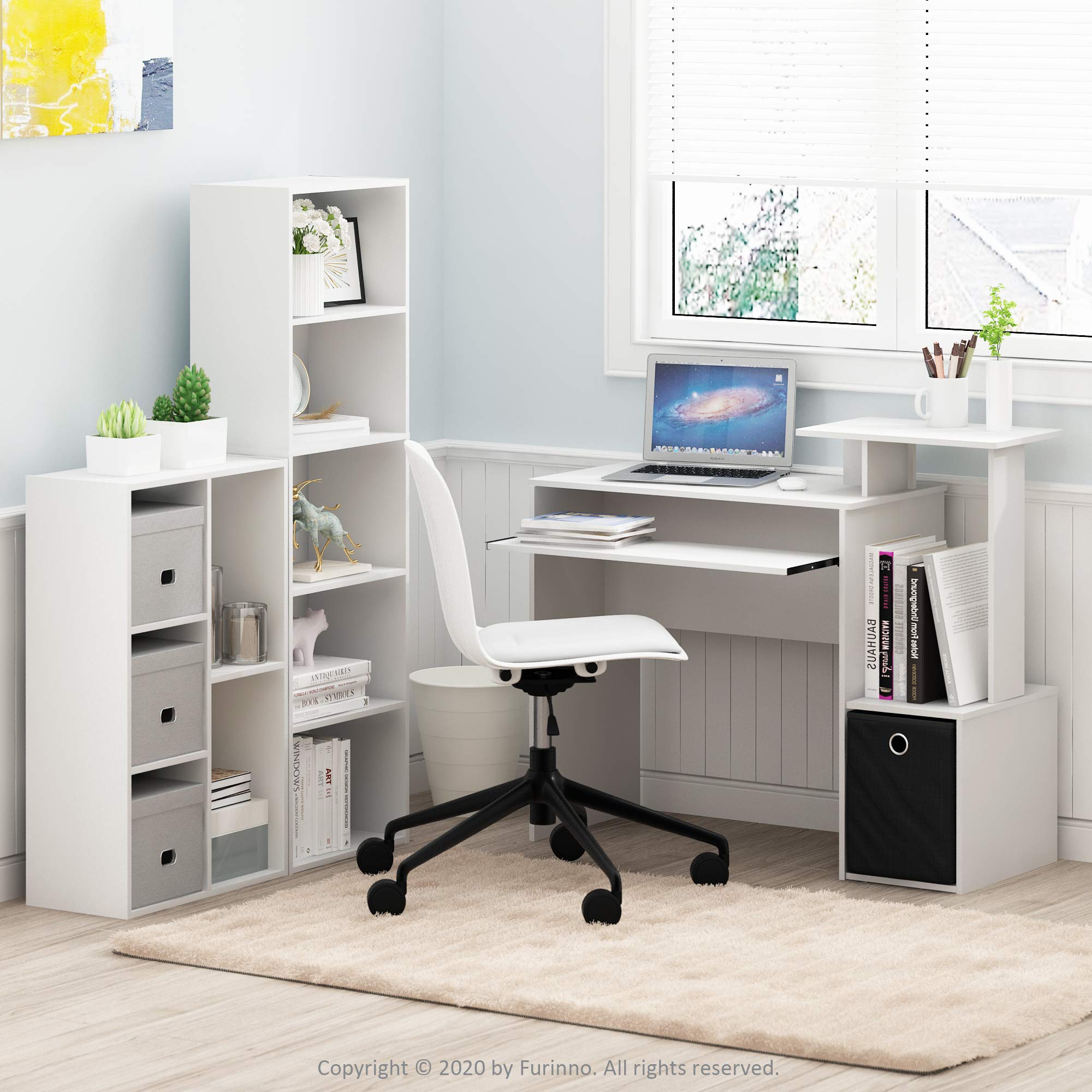 Foto 6 | Librería Furinno Luder De 5 Cubos Blanca - Venta Internacional.
