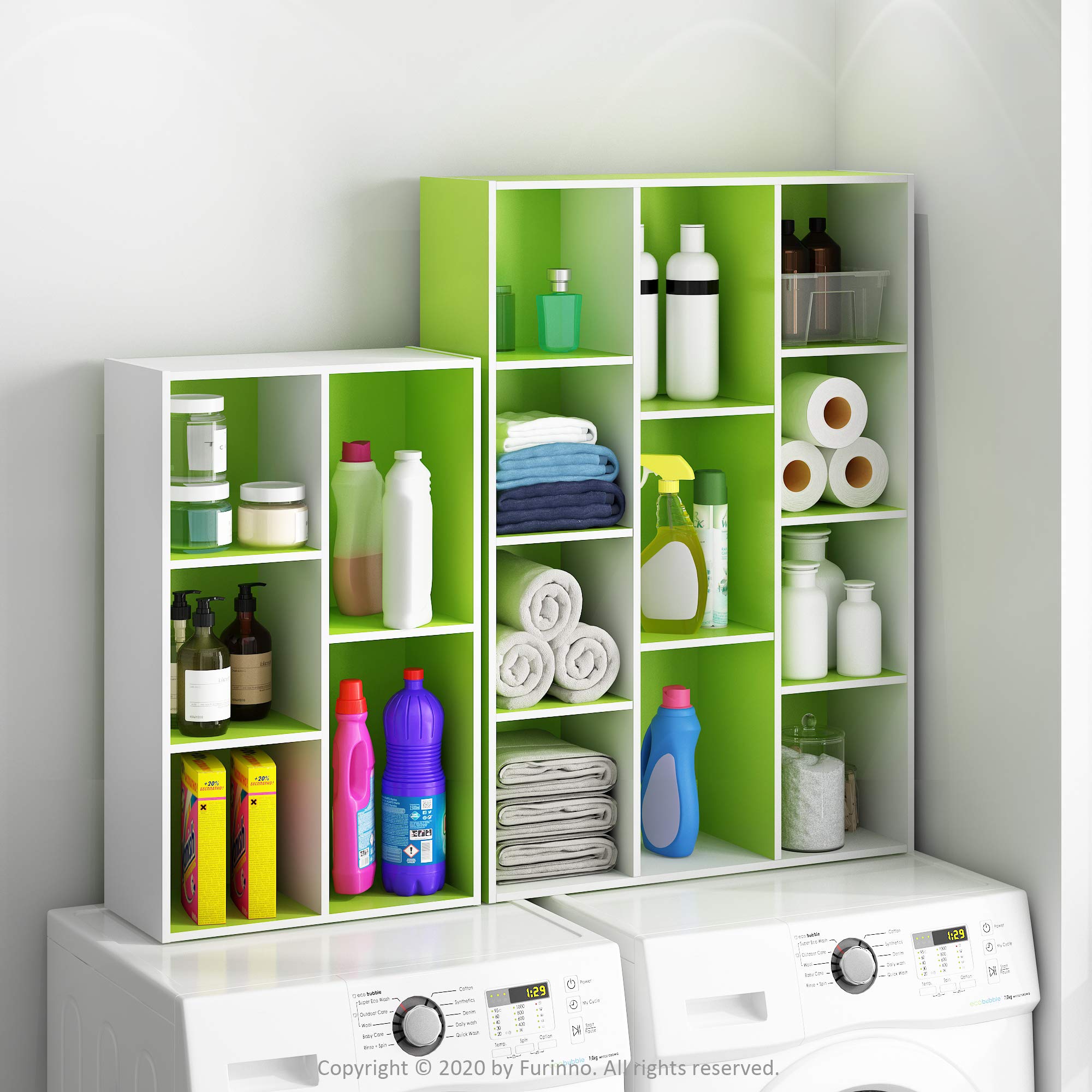 Foto 7 | Librero Furinno Luder de 5 Cubos Blanco- Venta Internacional