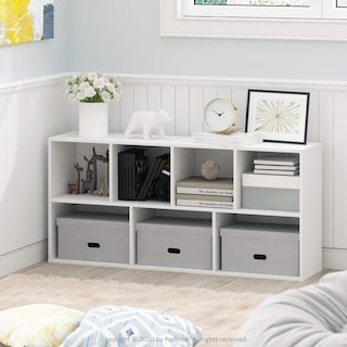 Foto 3 | Librero Furinno Luder con Almacenamiento de 7 Cubos Blanco - Venta Internacional