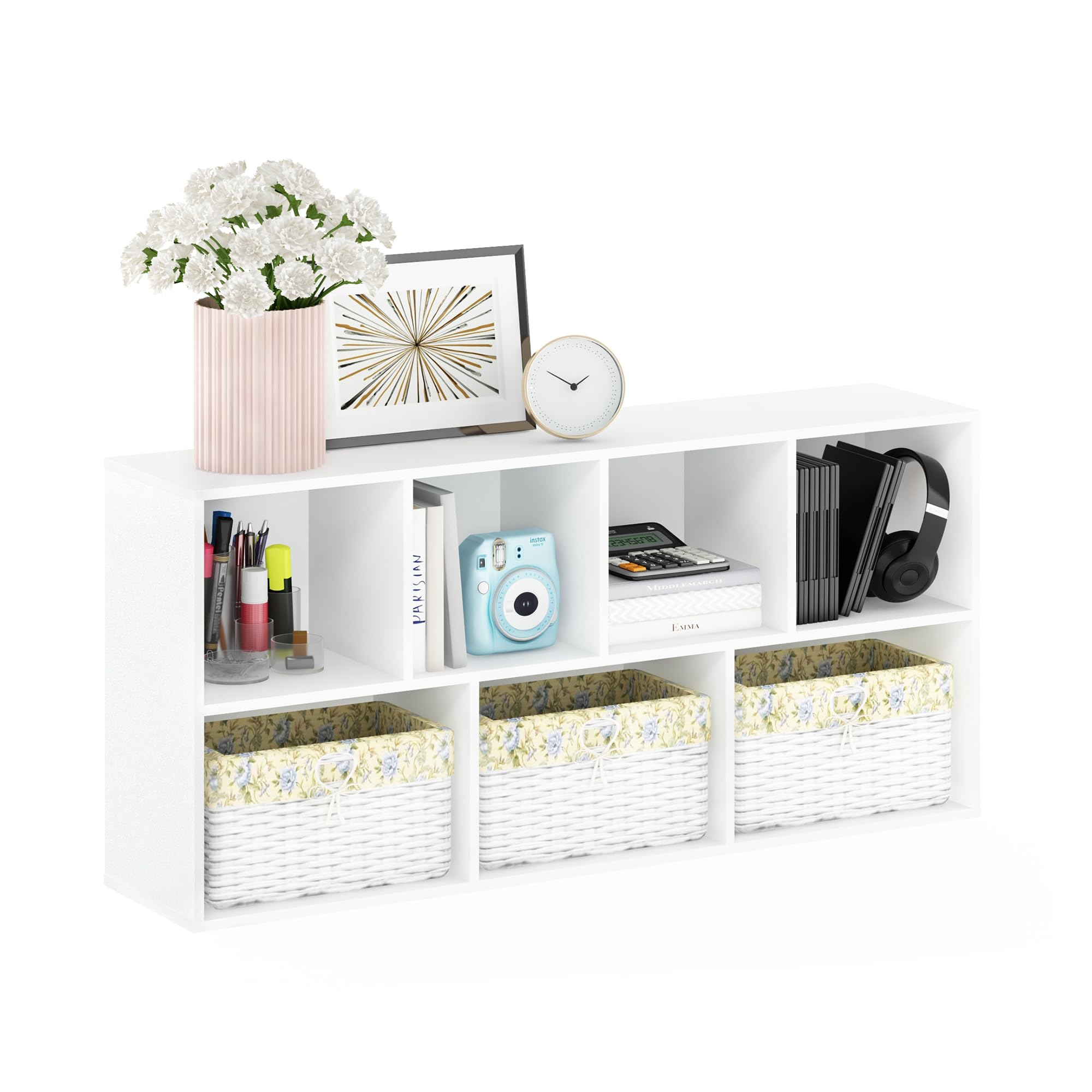 Foto 7 pulgar | Librero Furinno Luder con Almacenamiento de 7 Cubos Blanco - Venta Internacional