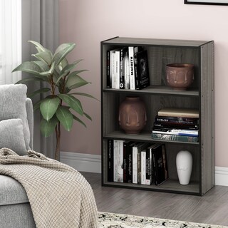 Foto 3 | Librero Furinno Pasir con 3 Niveles Gris - Venta Internacional
