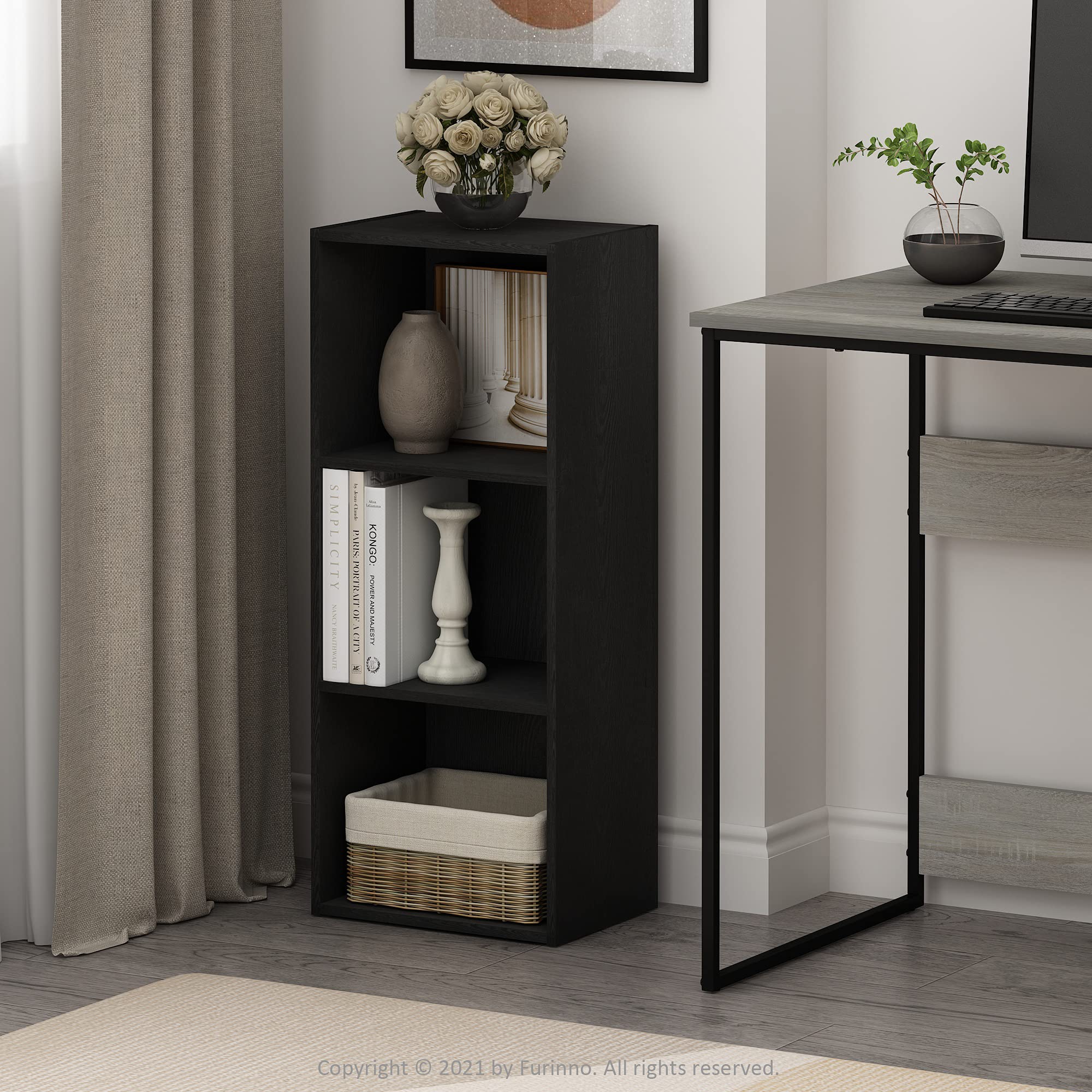 Foto 4 pulgar | Librero de Madera Furinno Negro-Venta Internacional