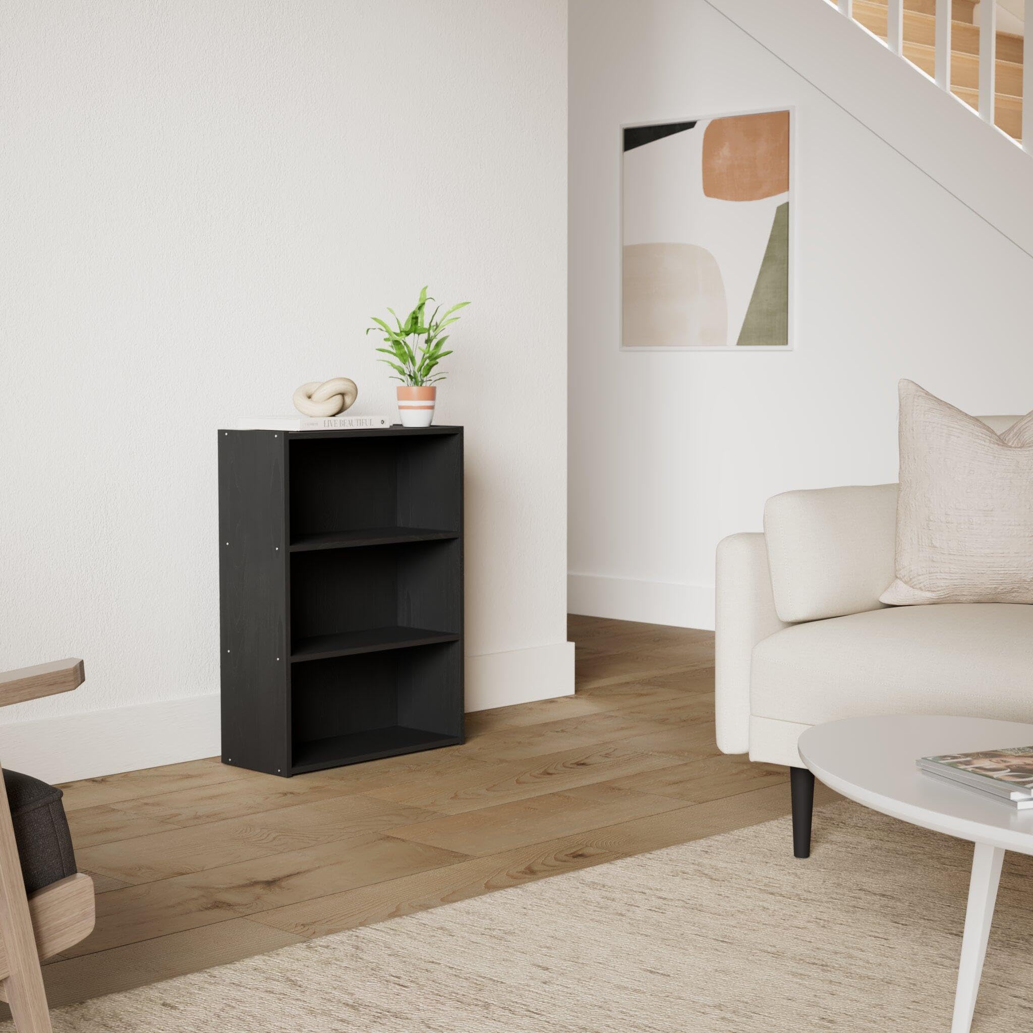 Foto 3 pulgar | Librero de Madera Furinno Negro-Venta Internacional