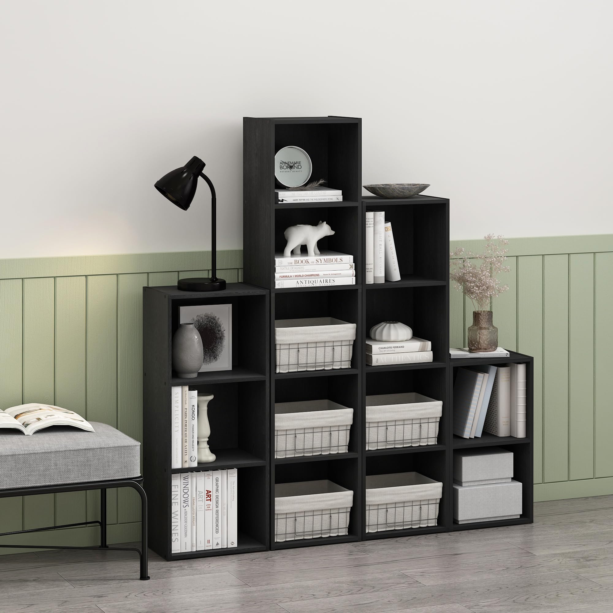 Foto 3 | Librero de Madera Furinno Negro-Venta Internacional