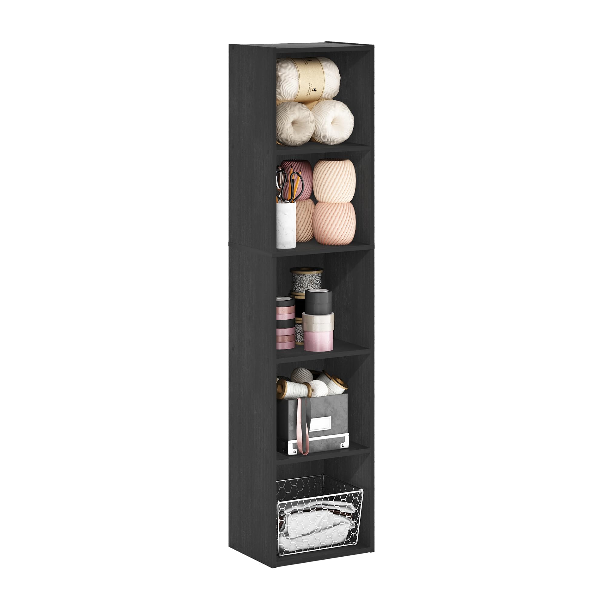 Foto 4 | Librero de Madera Furinno Negro-Venta Internacional
