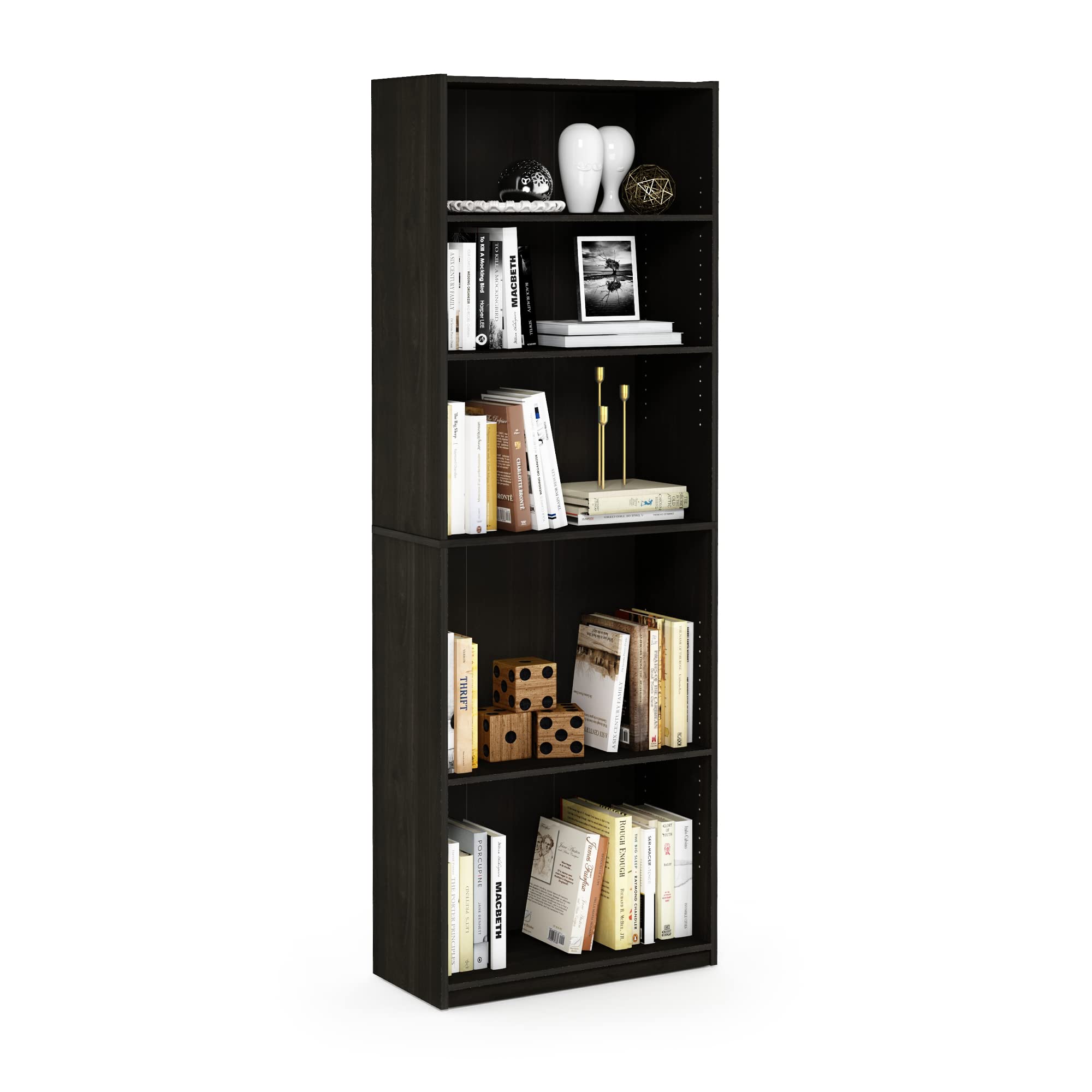 Foto 5 pulgar | Librero Furinno Jaya Simply Home 5 Estantes Espresso - Venta Internacional