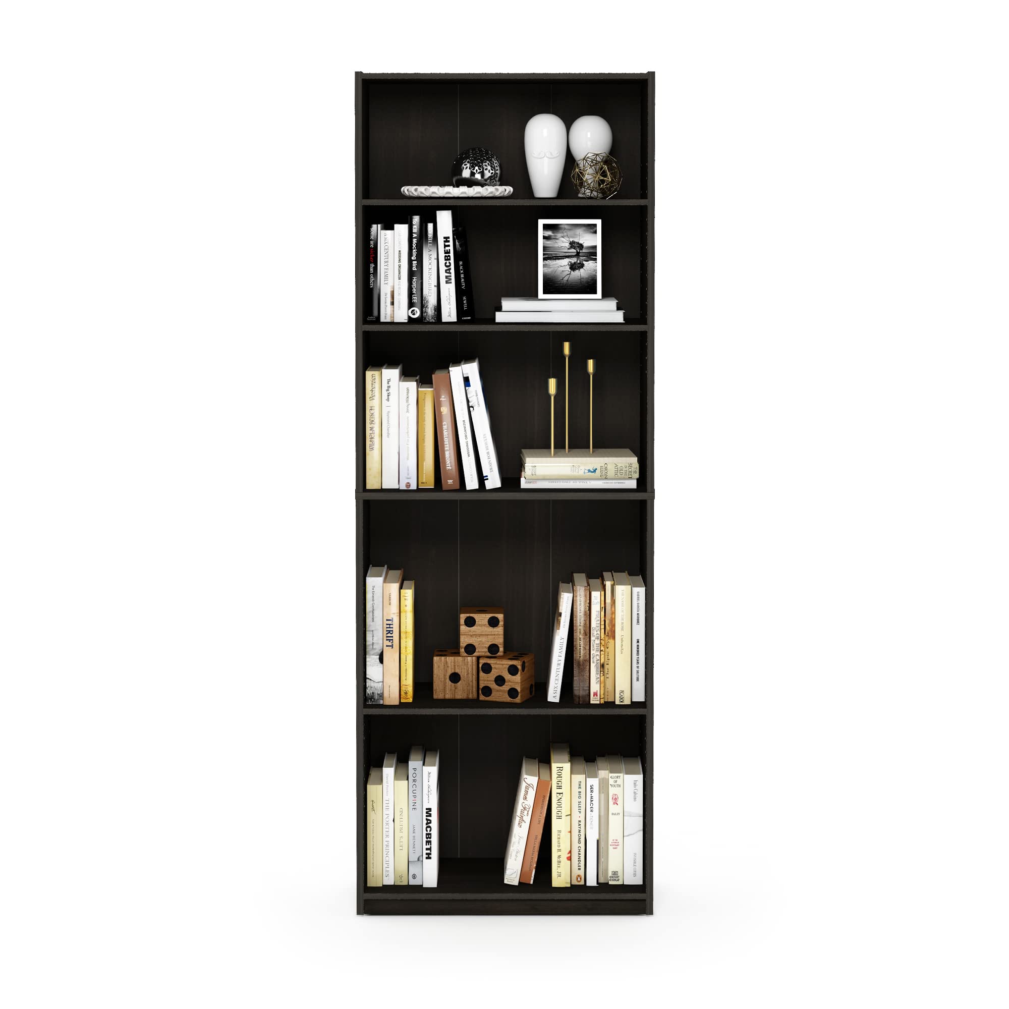 Foto 6 pulgar | Librero Furinno Jaya Simply Home 5 Estantes Espresso - Venta Internacional