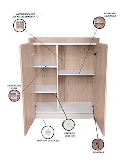 Foto 3 | Gabinete Organizador Decomobil Beige
