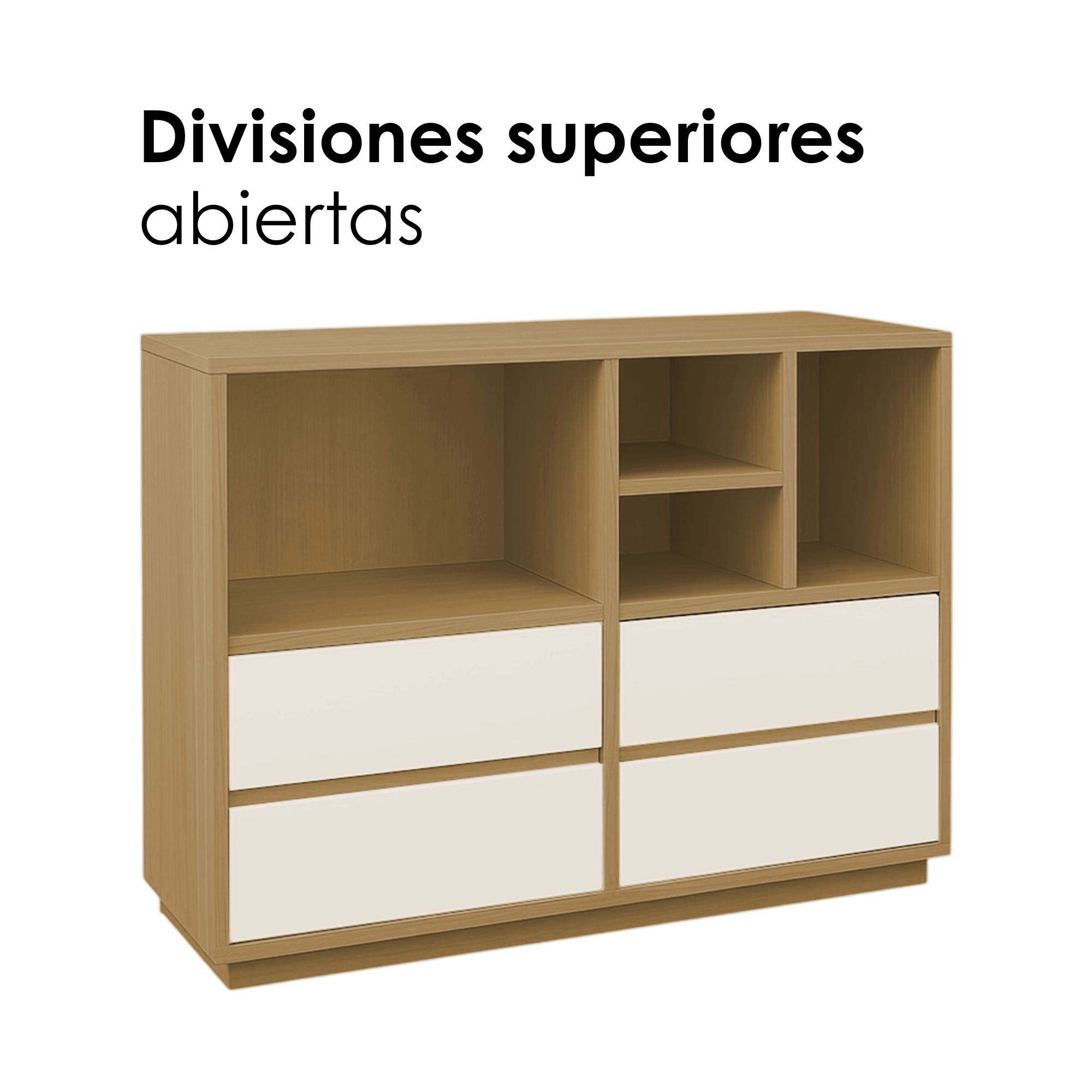 Foto 7 | Ilios Innova | Librero Minimalista Para Sala, Recámara U Oficina, Estante Organizador De Madera Color Maple Con Cajones