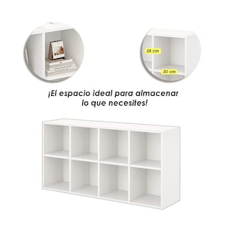 Foto 6 | Librero Organizador de MDF Blanco