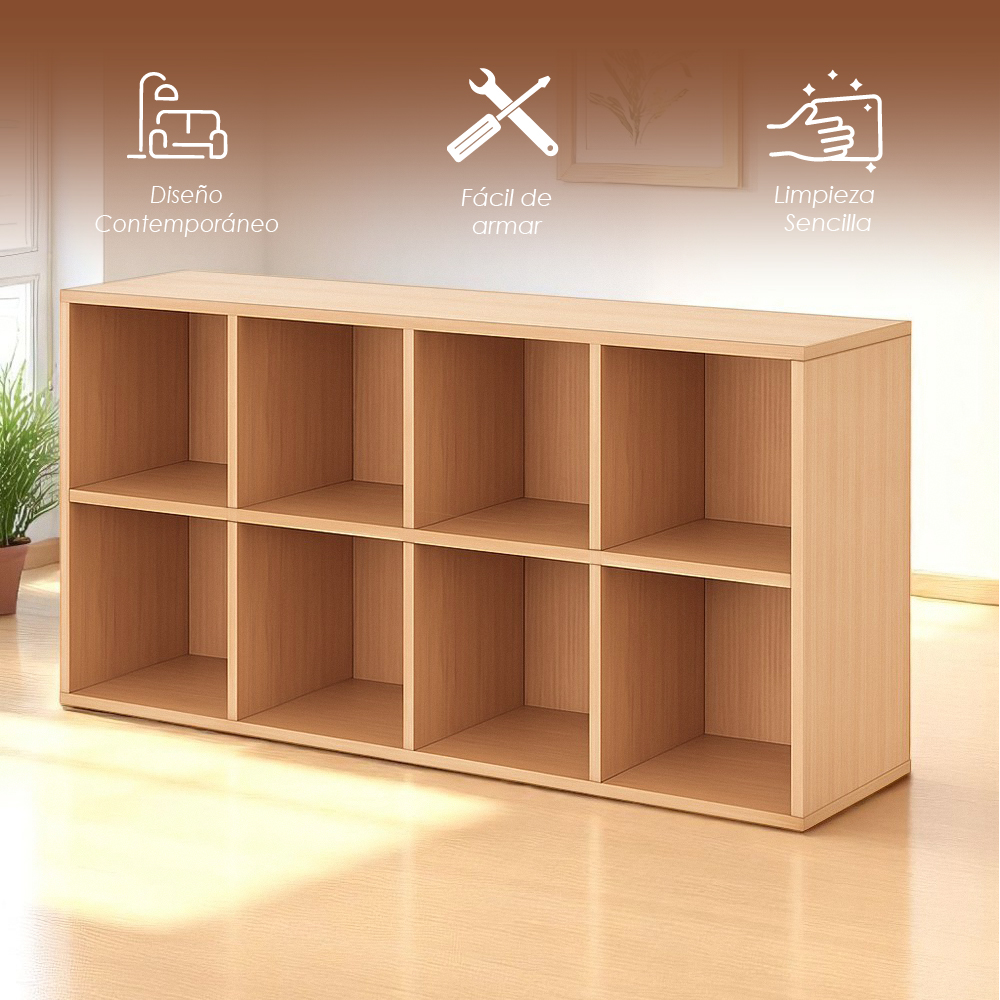 Foto 4 pulgar | Librero Organizador de MDF  Maple