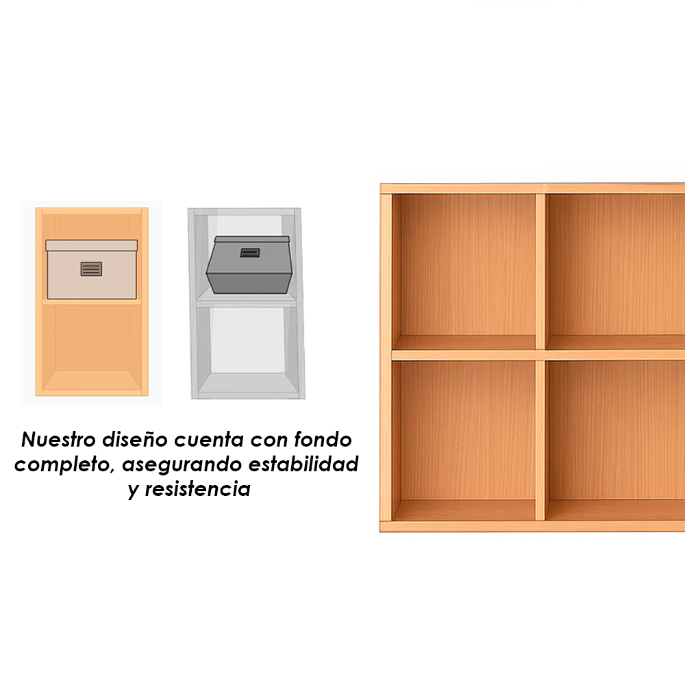 Foto 9 pulgar | Librero Organizador de MDF  Maple