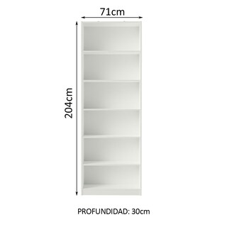 Foto 3 | Estante Librero Organizador Madesa 6908 Con 6 Nichos Blanco 1