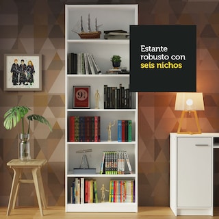 Foto 6 | Estante Librero Organizador Madesa 6908 Con 6 Nichos Blanco 1
