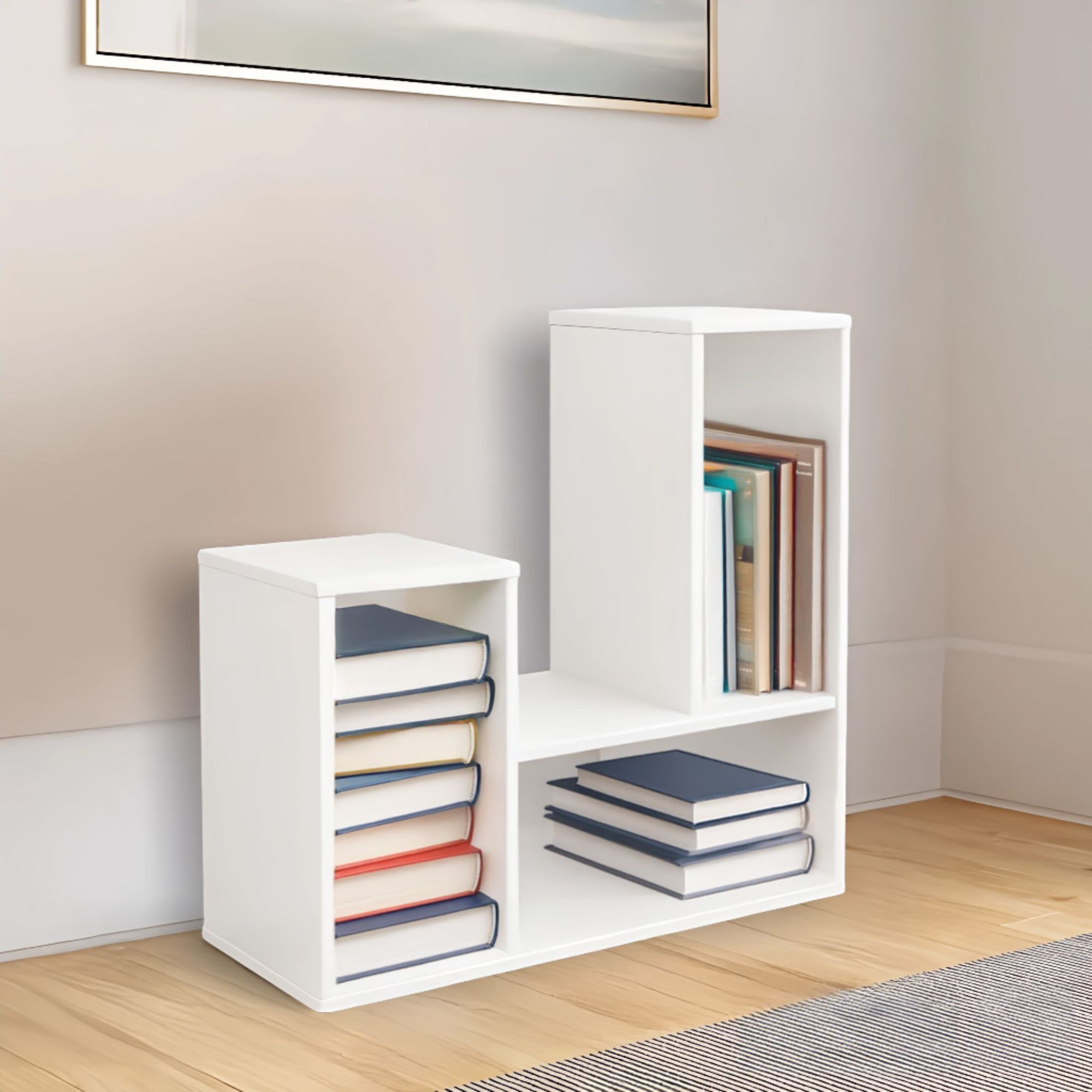 Foto 5 pulgar | Ilios Innova | Librero Modular De 3 Cubos De Mdf Con Diseño Moderno Reconfigurable