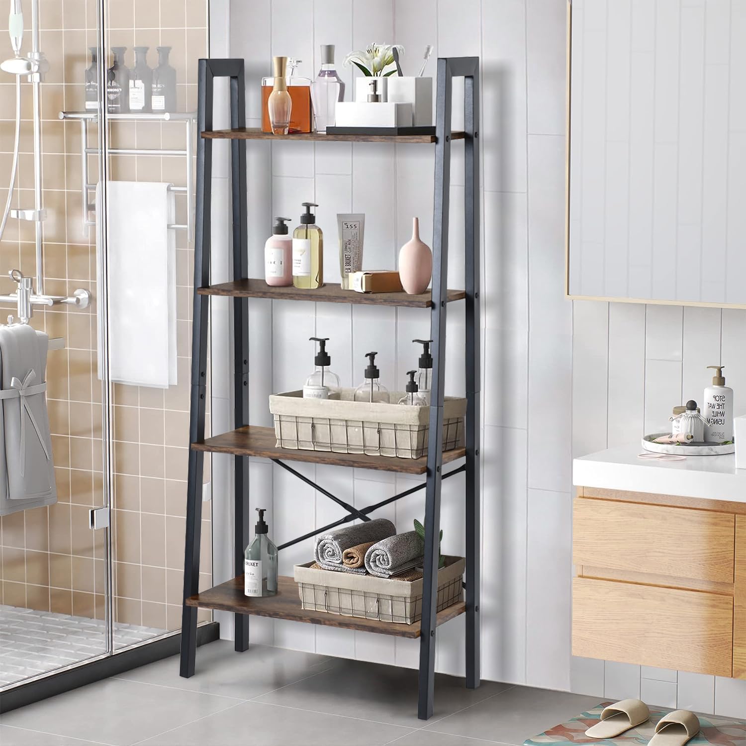 Librería Furniturer Dasan Marrón 56 X 34 X 137.5 Cm
