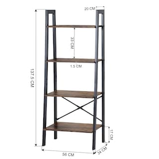 Foto 2 | Librería Furniturer Dasan Marrón 56 X 34 X 137.5 Cm