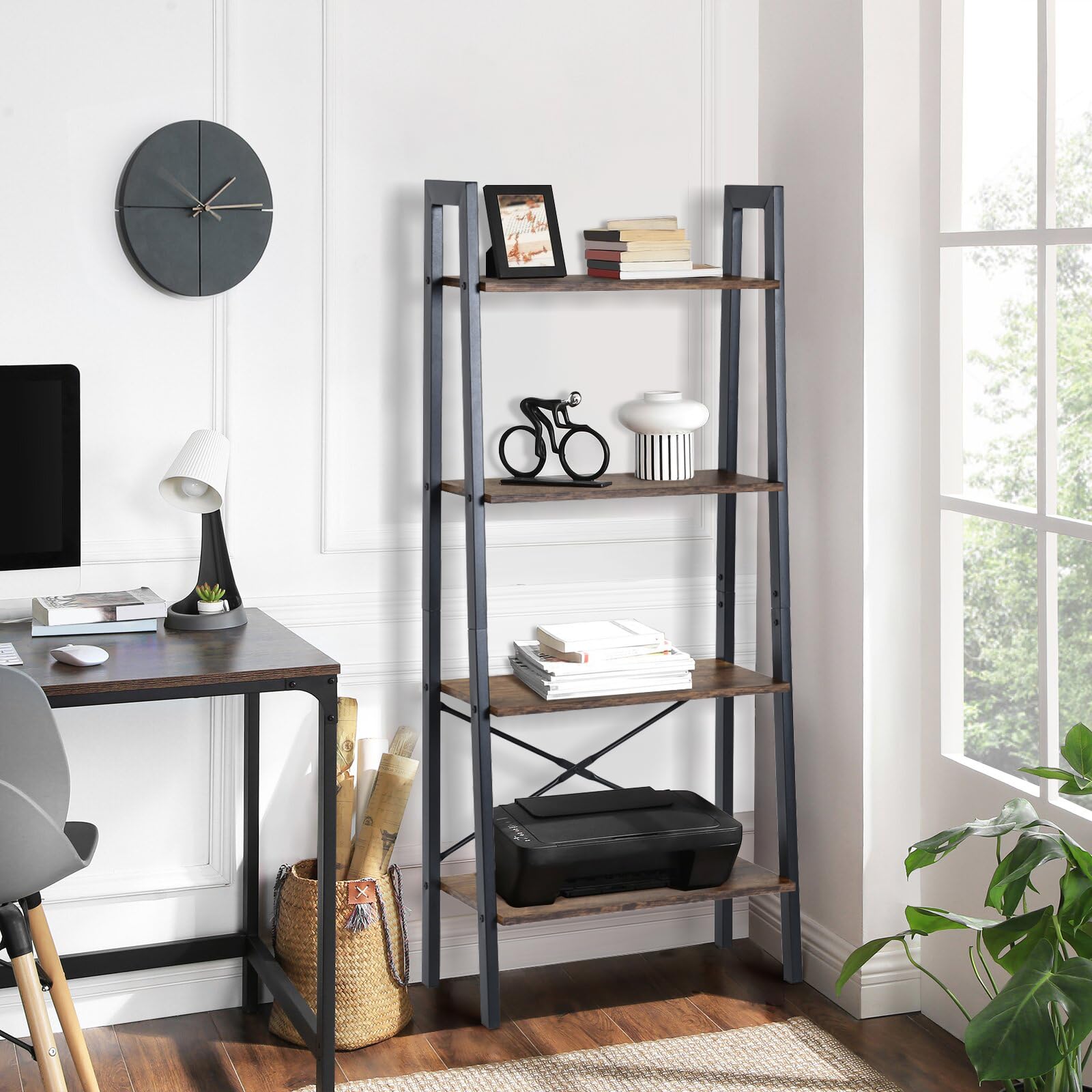 Foto 4 pulgar | Librería Furniturer Dasan Marrón 56 X 34 X 137.5 Cm