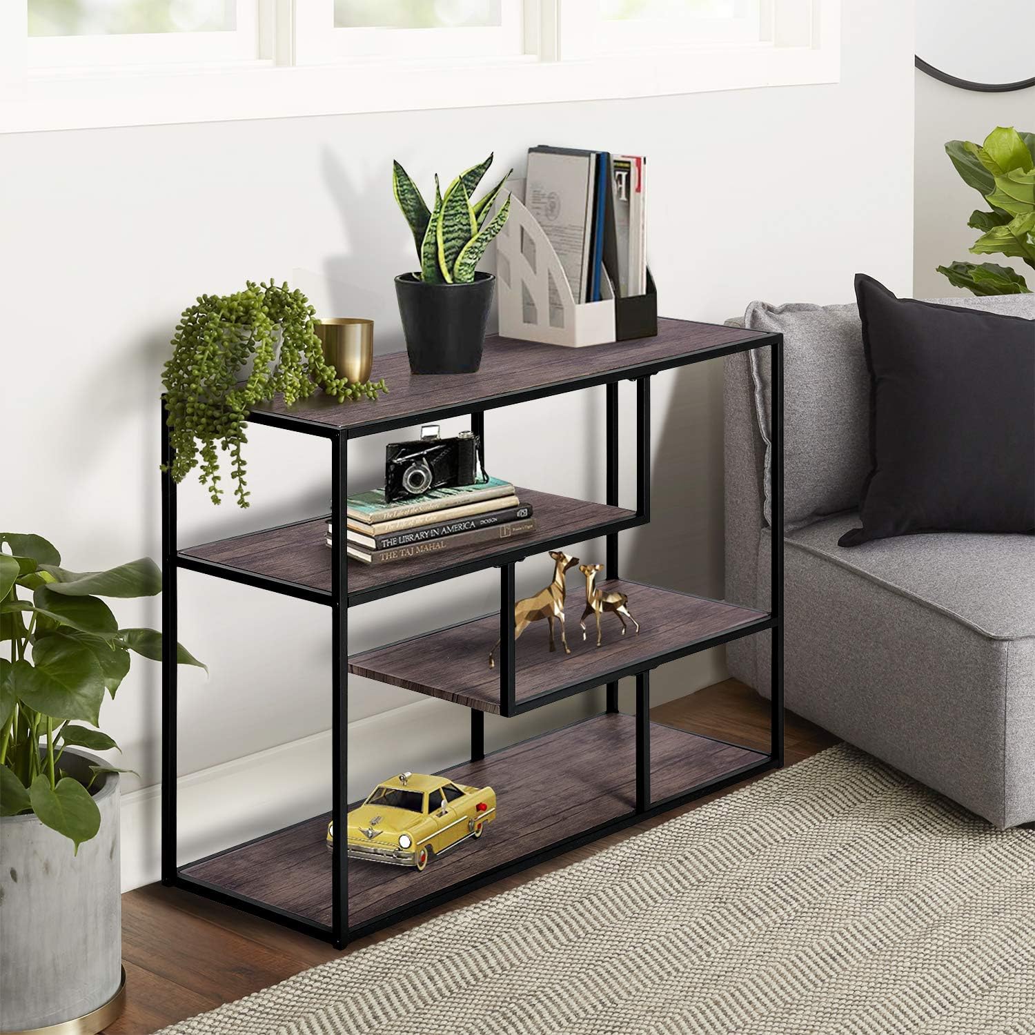Foto 7 pulgar | Librería Furniturer Metacritic Marrón 100 X 35 X 75 Cm
