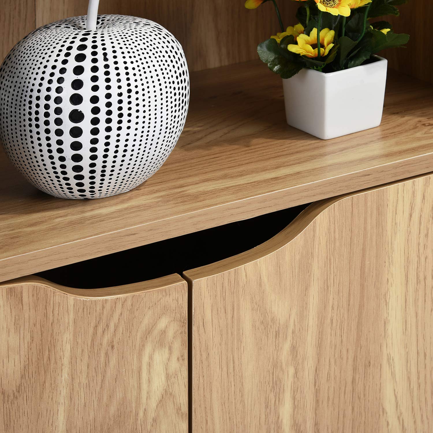 Foto 5 pulgar | Librero De Madera Furniturer Konz Café