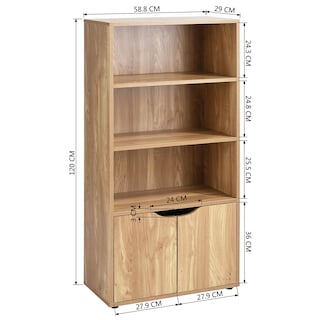 Foto 6 | Librero De Madera Furniturer Konz Café