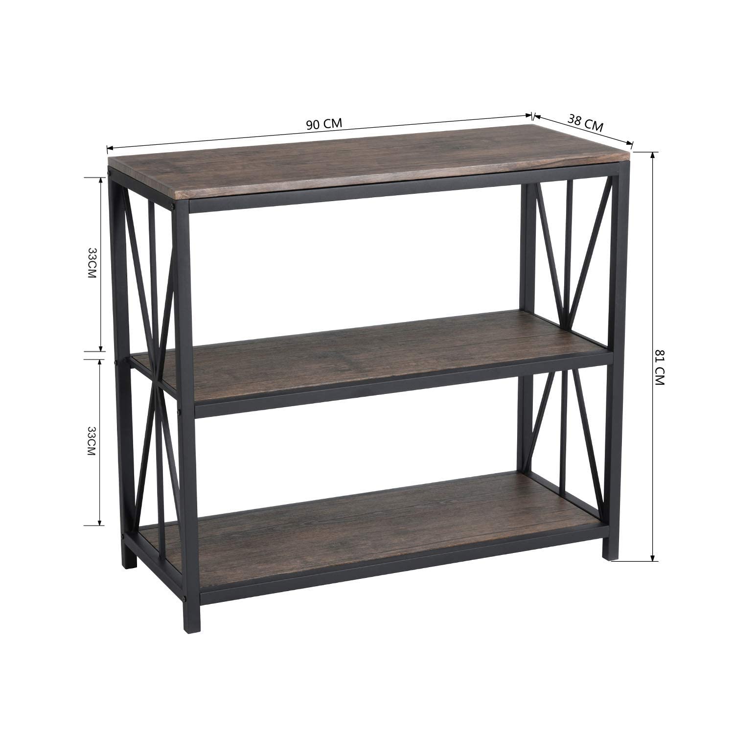 Foto 3 | Librería Furniturer Honourable Marrón 90 X 38 X 81 Cm）