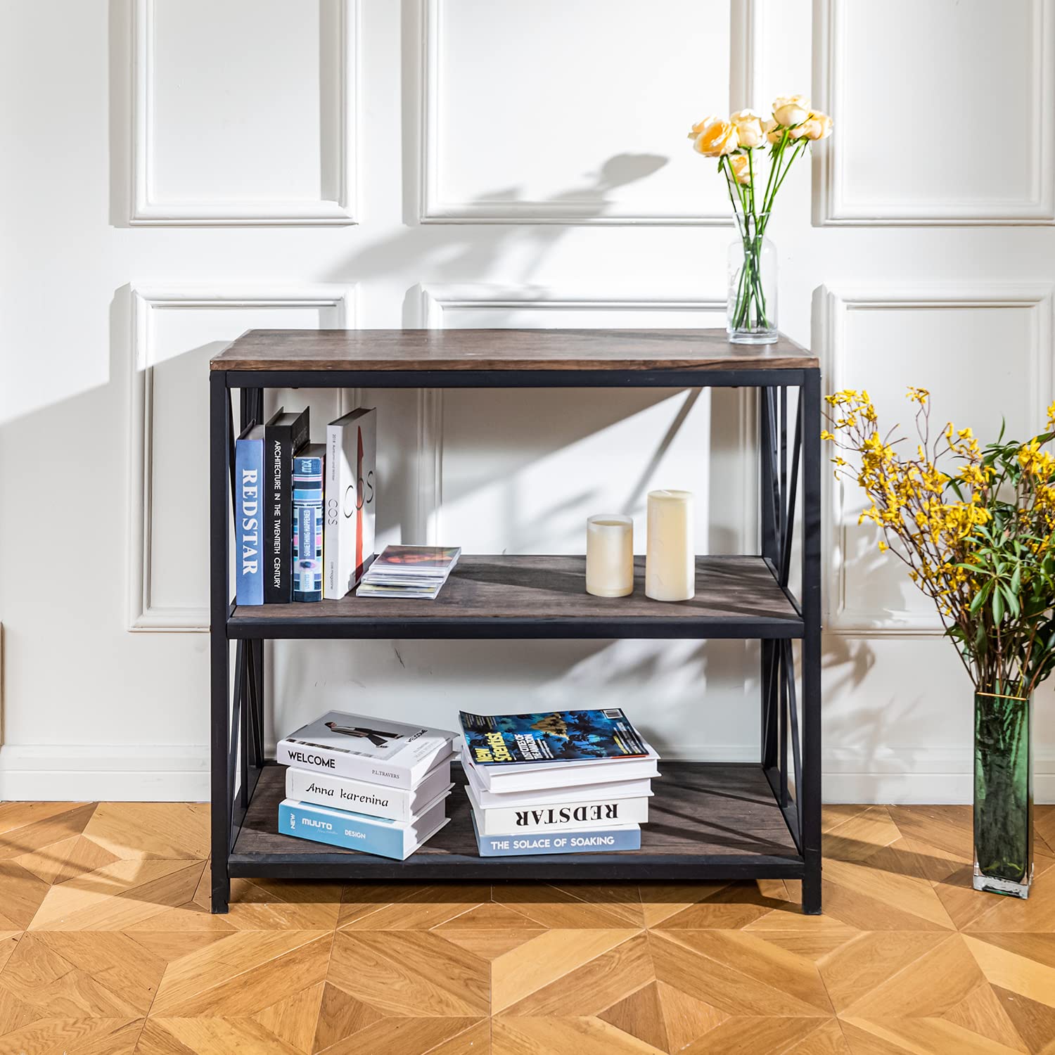 Foto 4 | Librería Furniturer Honourable Marrón 90 X 38 X 81 Cm）