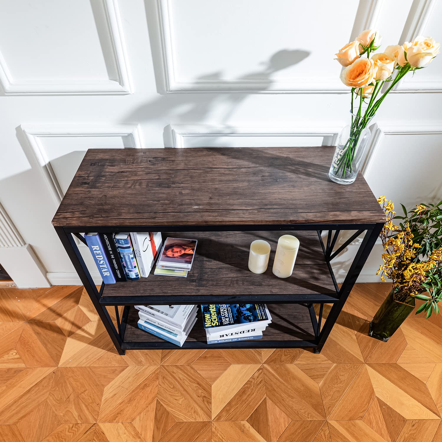 Foto 9 pulgar | Librería Furniturer Honourable Marrón 90 X 38 X 81 Cm）