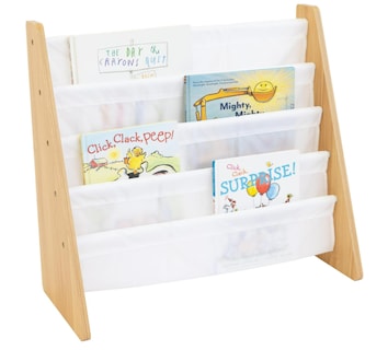 Foto 2 | Xtellar Estante De Almacenamiento Para Libros Infantiles Diseño Compacto Natural Y Blanco