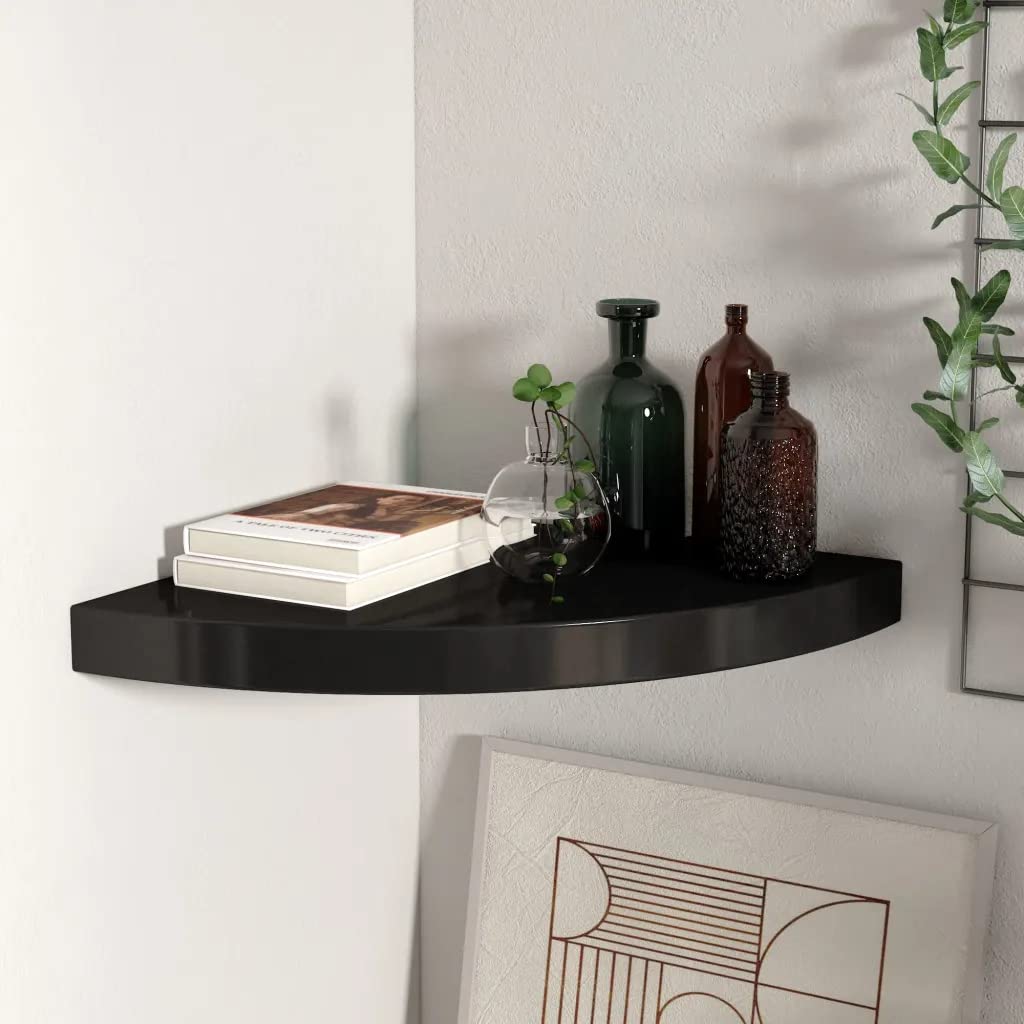 Estantería Esquinera Flotante Vidaxl Elegante En Forma De Panal De Abeja  Mdf  Negra - Venta Internacional.