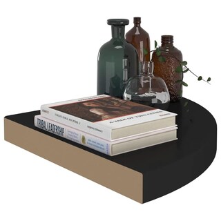 Foto 6 | Estantería Esquinera Flotante Vidaxl Elegante En Forma De Panal De Abeja Mdf Negra - Venta Internacional.