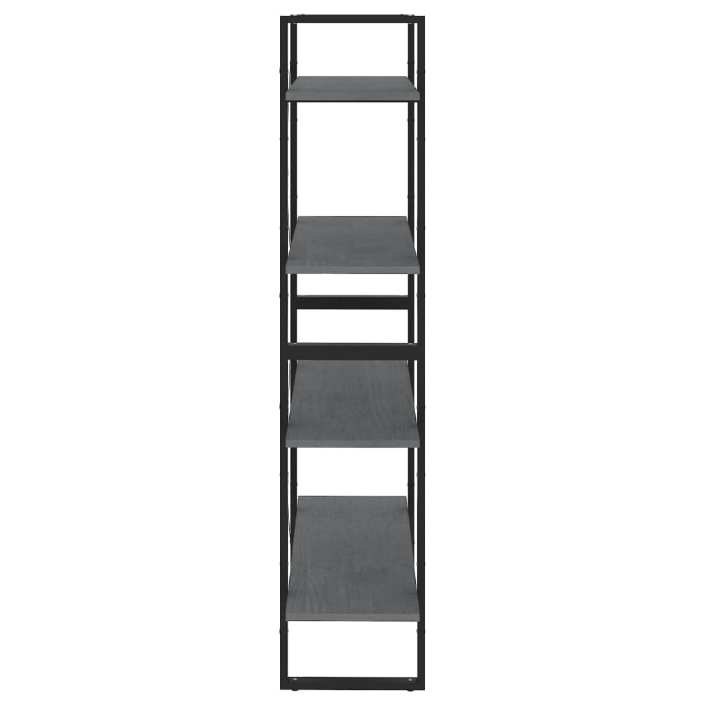 Foto 8 pulgar | Armario Vidaxl De Madera Maciza De Pino Gris De 4 Niveles  80 X 30 X 140 Cm - Venta Internacional.
