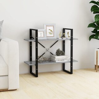 Foto 2 | Armario Vidaxl De Madera Aglomerada Gris Hormigón De 2 Niveles - Venta Internacional.