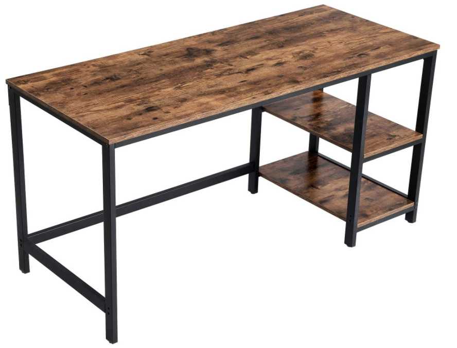 Foto 1 | Escritorio Para Ordenador Vasagle Alinru Con 2 Estantes De 140 Cm Rustic Bro