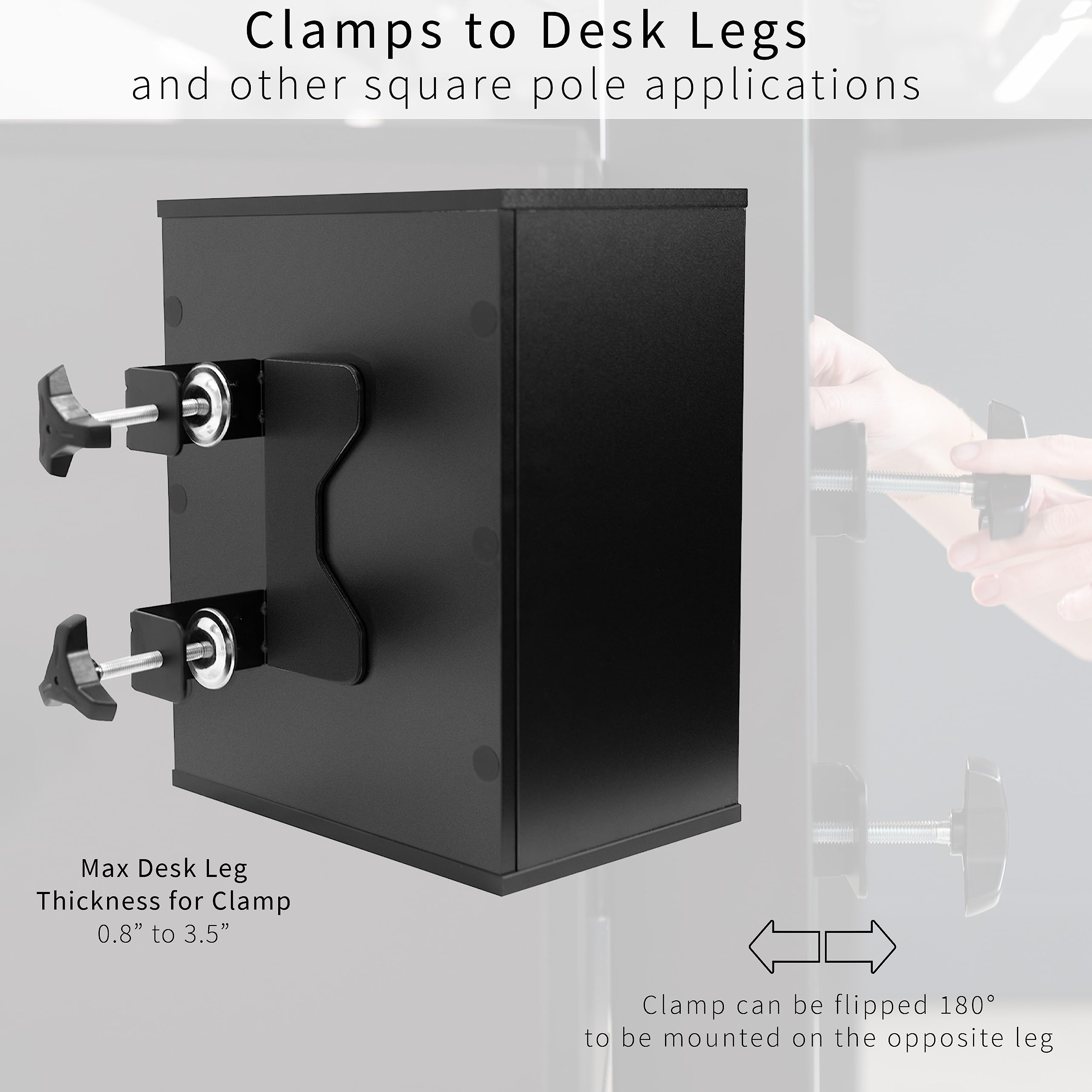 Foto 5 | Estantería Vivo Desk-shelf3cl Con Abrazadera Para Debajo Del Escritorio, Color Negro - Venta Internacional.