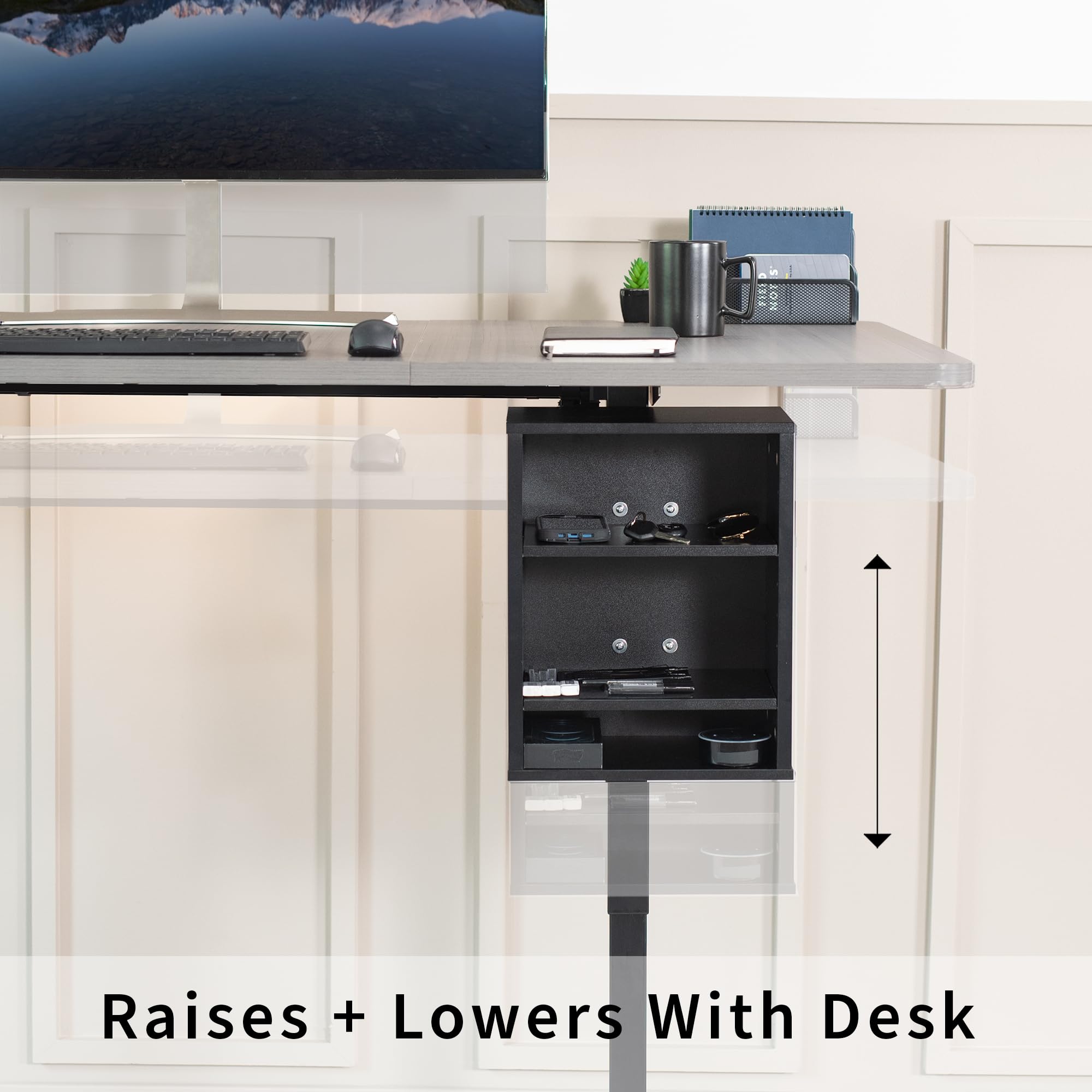 Foto 8 pulgar | Estantería Vivo Desk-shelf3cl Con Abrazadera Para Debajo Del Escritorio, Color Negro - Venta Internacional.