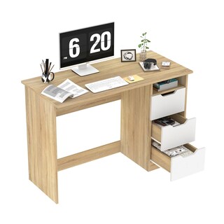 Foto 1 | Escritorio Furniturer Baal Blanco 110 X 50 X 75 Cm