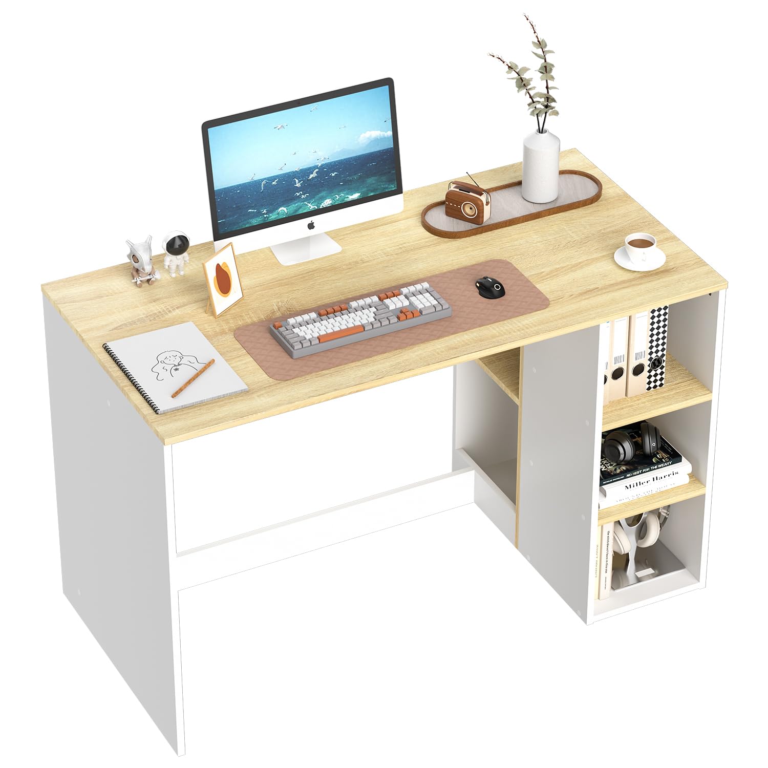 Foto 2 pulgar | Escritorio Furniturer Brenton Blanco 120 X 60 X 75 Cm