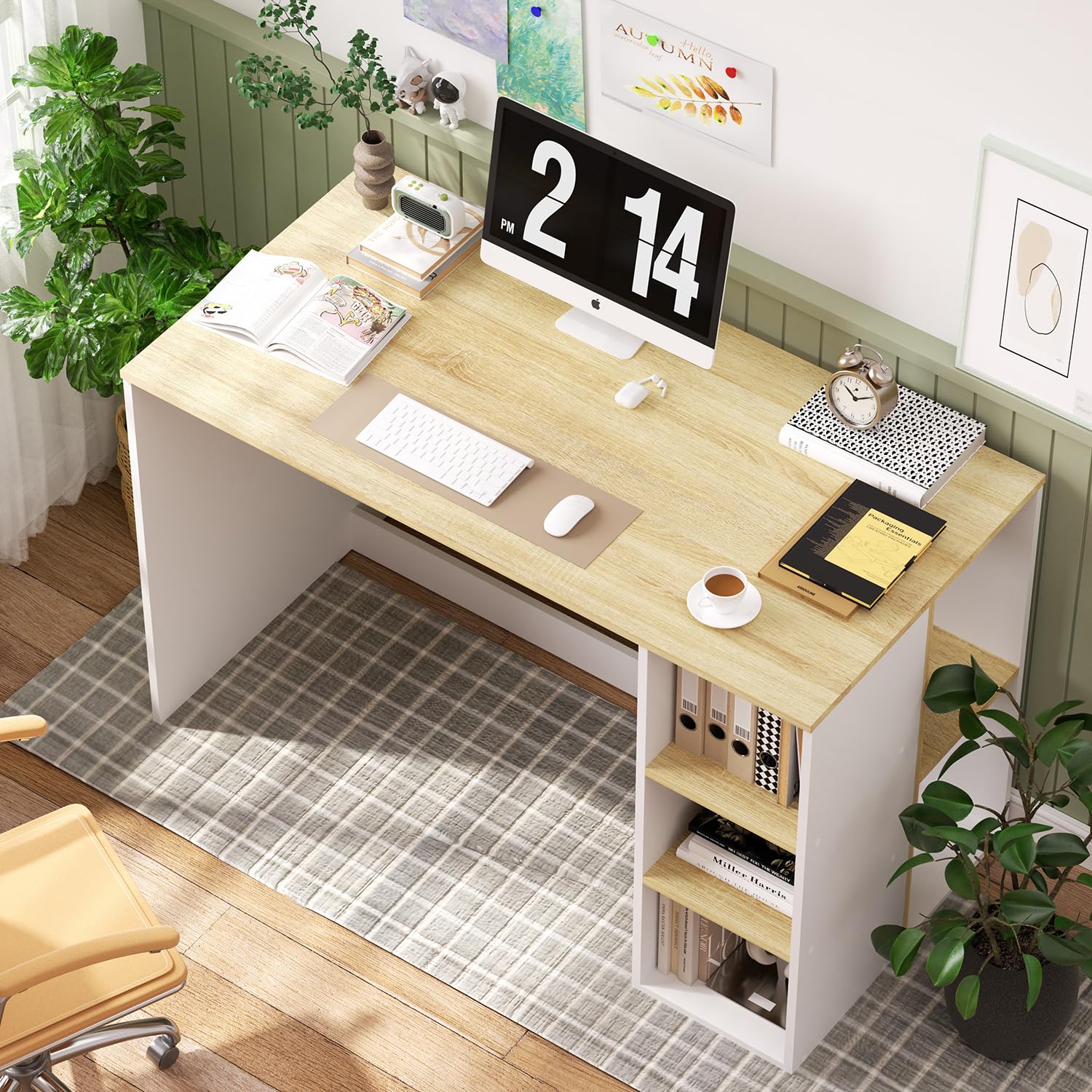 Foto 2 | Escritorio Furniturer Brenton Blanco 120 X 60 X 75 Cm