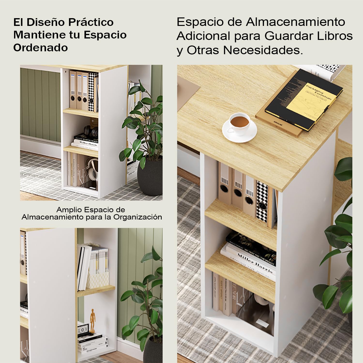 Foto 6 pulgar | Escritorio Furniturer Brenton Blanco 120 X 60 X 75 Cm