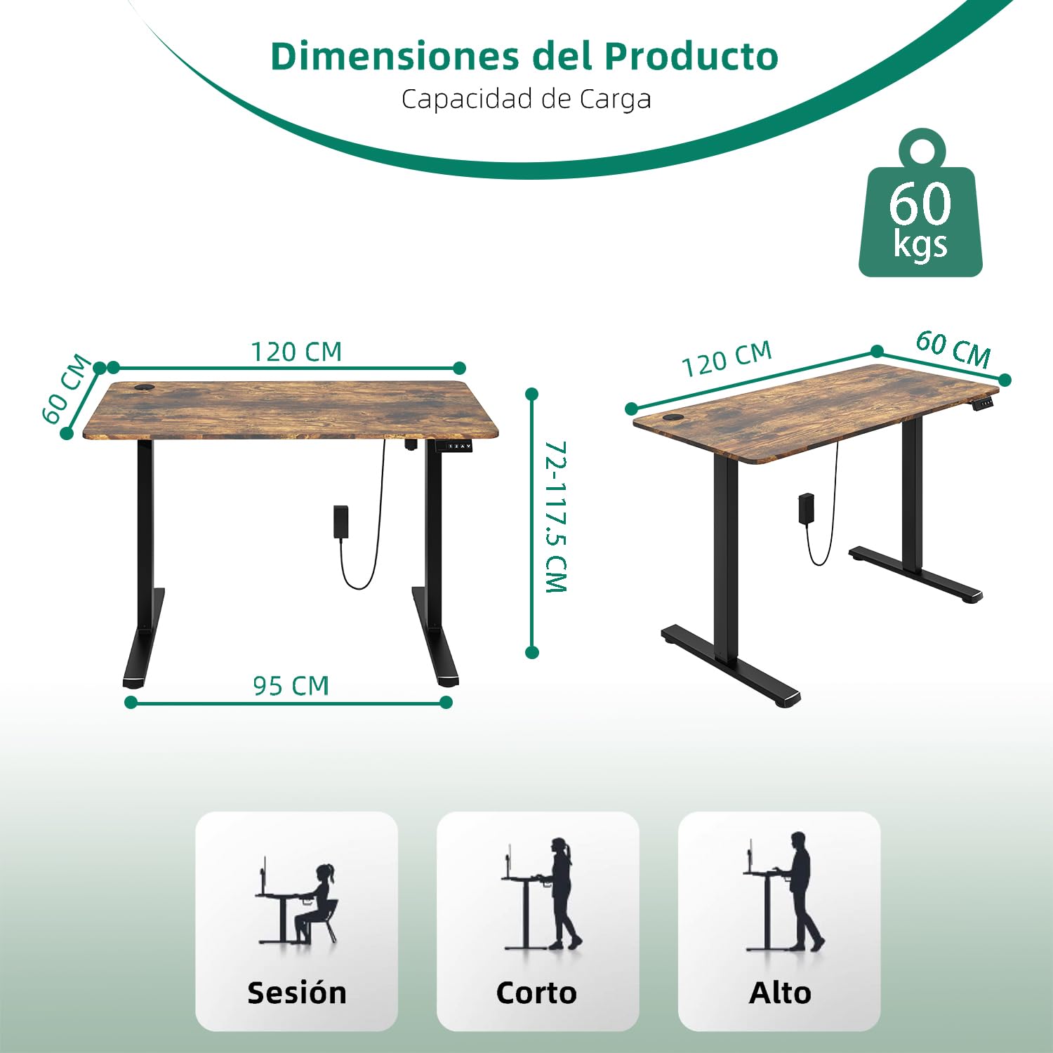 Foto 3 | Escritorio Furniturer Samir Marrón