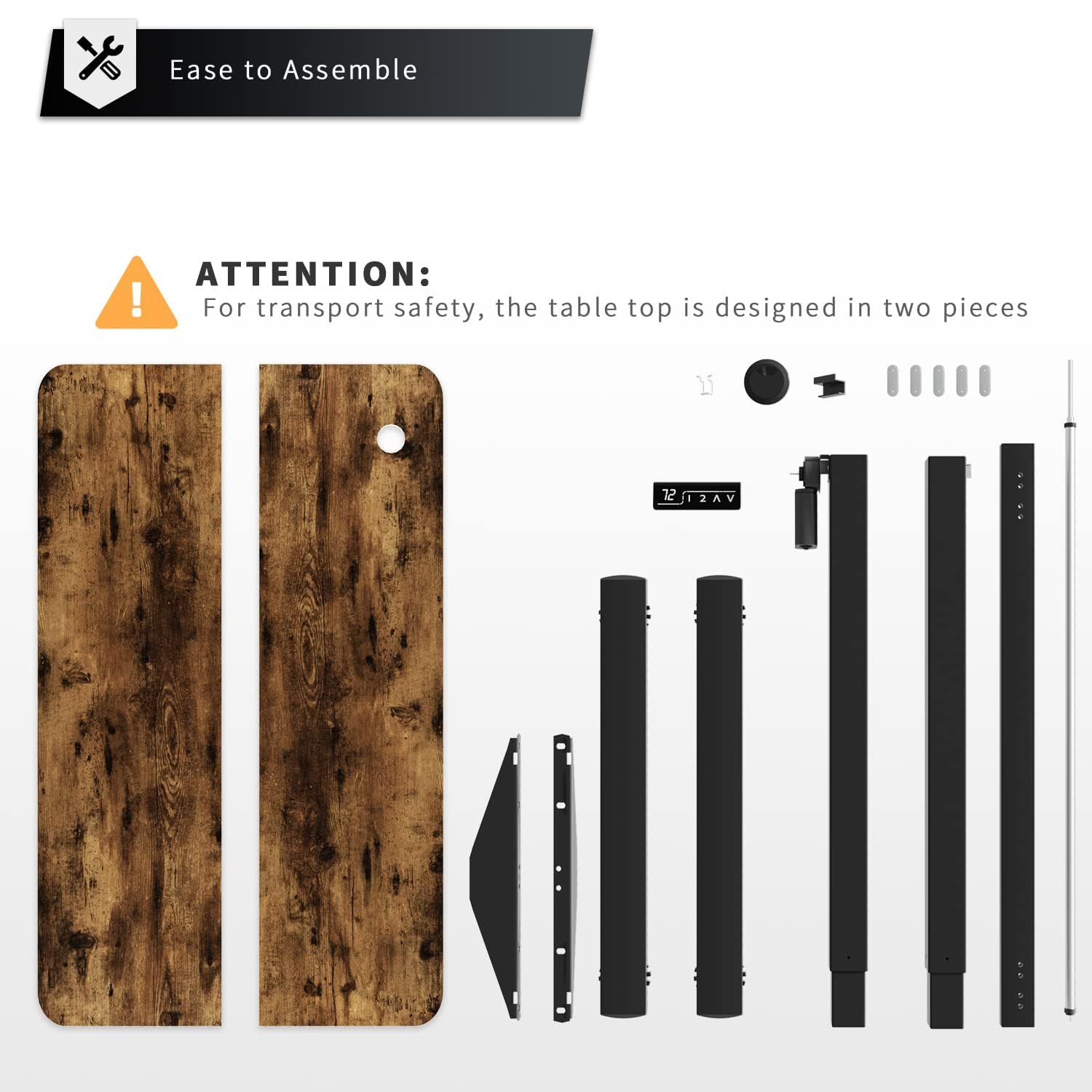 Foto 7 | Escritorio Furniturer Samir Marrón
