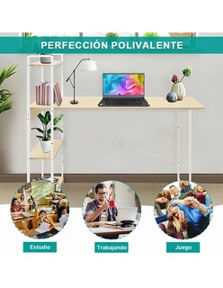 Foto 4 | Mesa Para Computadora Oficina Minimalista Escritorio Color Beige